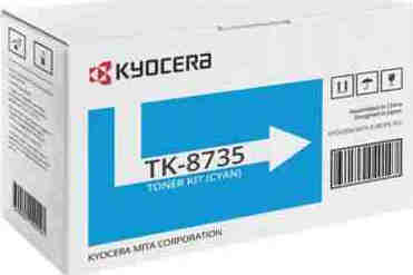 Kyocera TK-8735C Γνήσιο Toner Laser Εκτυπωτή Κυανό 40000 Σελίδων (1T02XNCNL0)