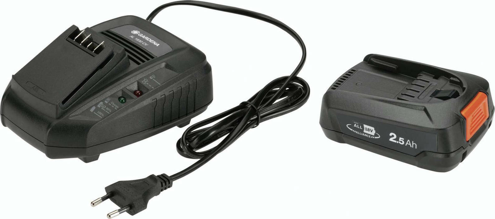 Gardena Σετ Μπαταρίας Λιθίου 18V με Φορτιστή Starter-Set P4A PBA 18V/45 + AL 1830 CV