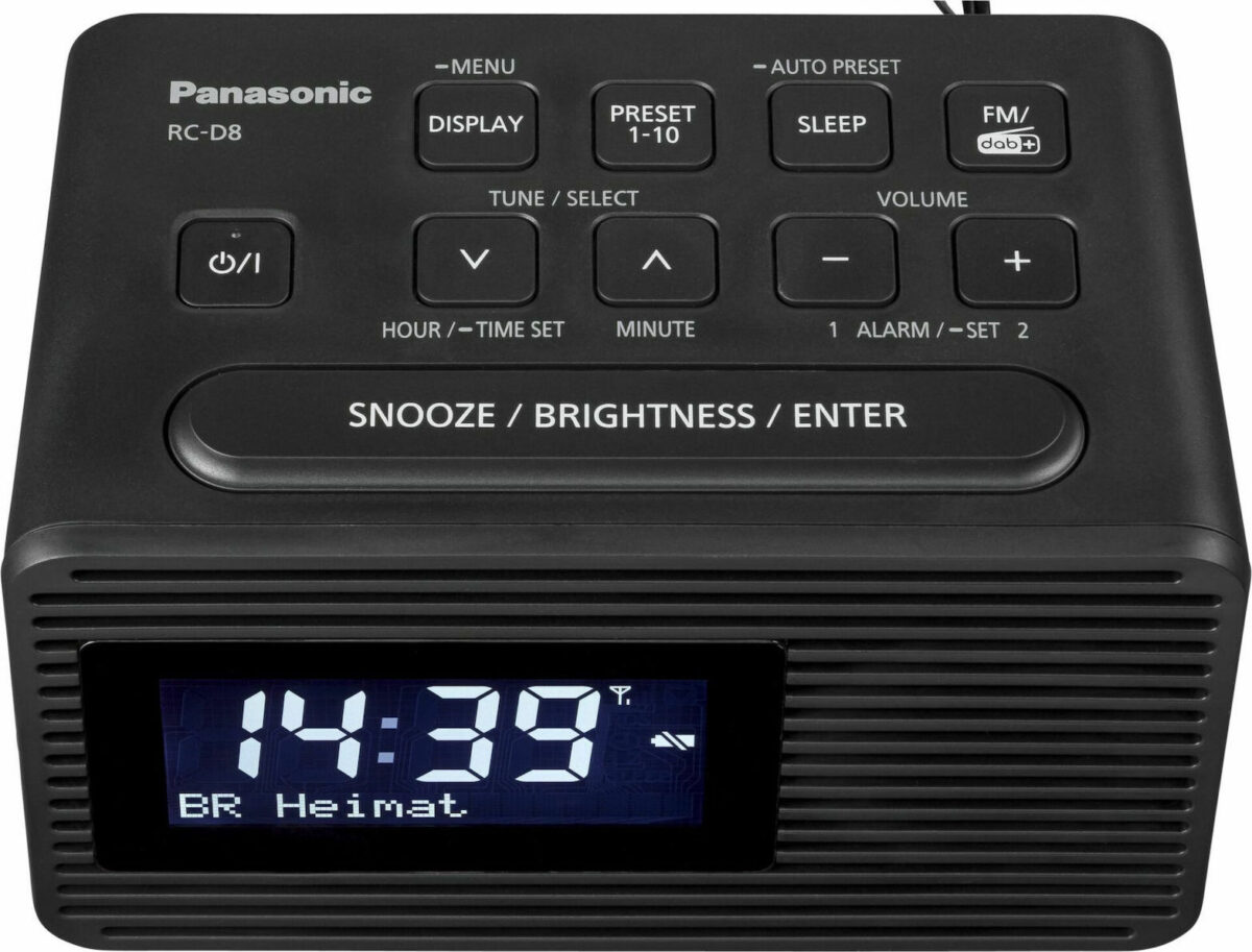 Panasonic RC-D8EG Επιτραπέζιο Ψηφιακό Ρολόι με Ξυπνητήρι & Ραδιόφωνο Μαύρο RC-D8EG-K - Image 4