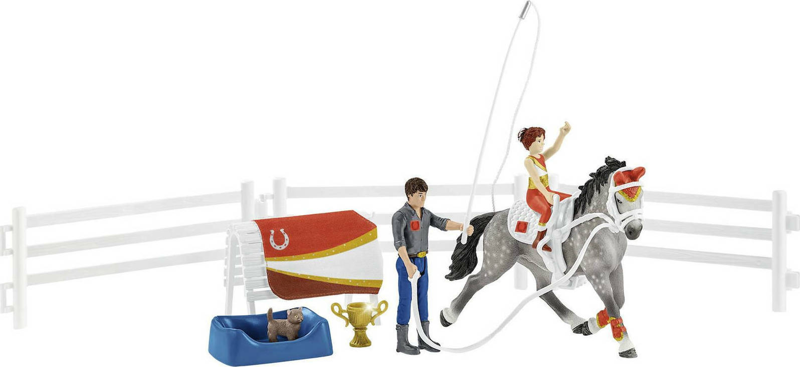 Schleich-S Παιχνίδι Μινιατούρα Horse Club Mia’s Vaulting Riding Set για 3+ Ετών