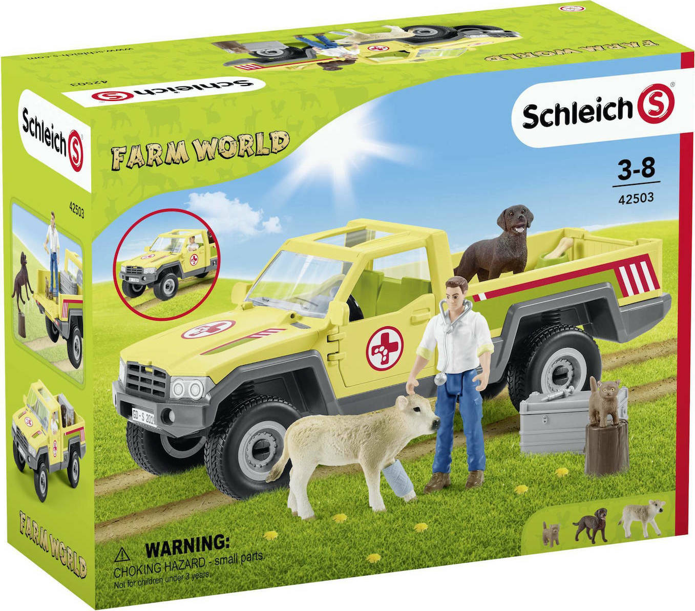 Schleich-S Παιχνίδι Μινιατούρα Σετ Farm World Veterinarian Visit At The Farm