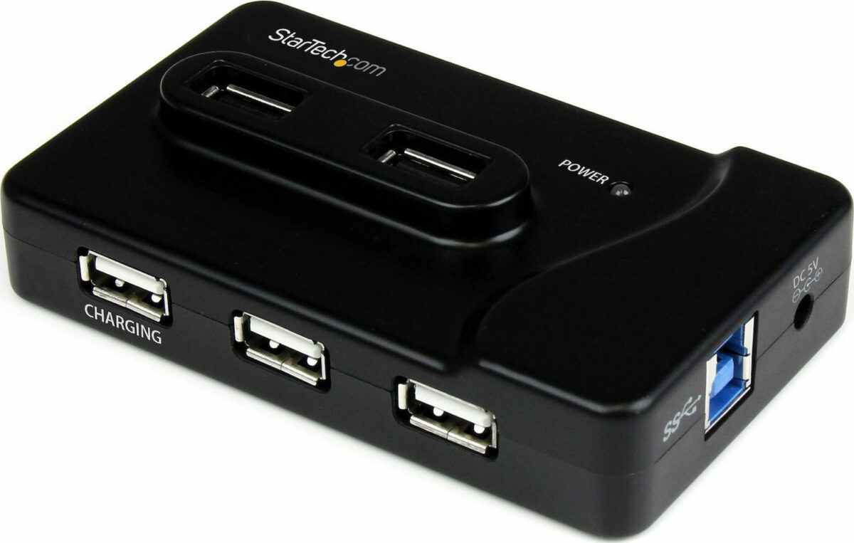 StarTech USB 2.0 Hub 6 Θυρών με σύνδεση USB-A & Θύρα Φόρτισης και Εξωτερική Παροχή Ρεύματος - Image 1
