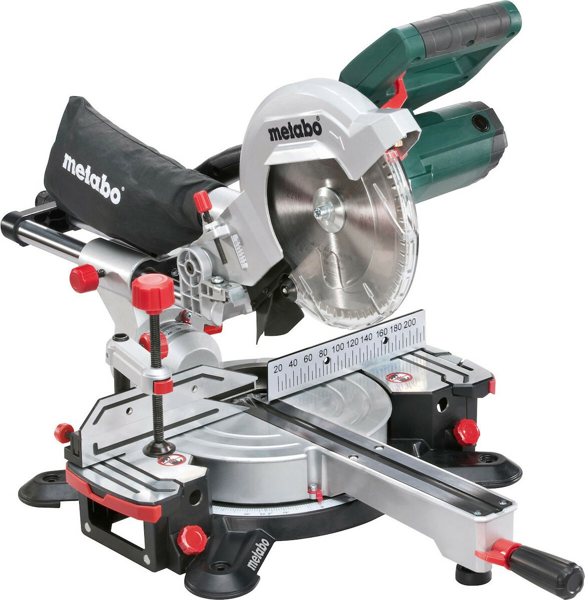 Metabo KGSV 216M Φαλτσοπρίονο Ρεύματος Συρόμενο με Ισχύ 1350W, Οδηγό Laser, Δίσκο Κοπής Διαμέτρου 216mm & Ταχύτητα Κοπής 5500rpm