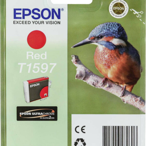 Epson T1597 Γνήσιο Μελάνι Εκτυπωτή InkJet Κόκκινο (C13T15974010)
