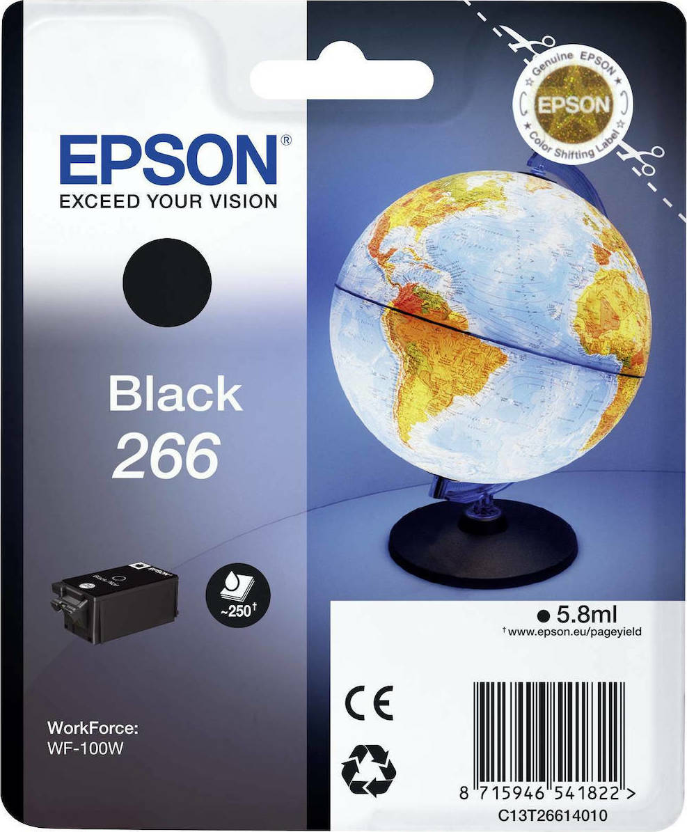 Epson 266 Γνήσιο Μελάνι Εκτυπωτή InkJet Μαύρο (C13T26614010)