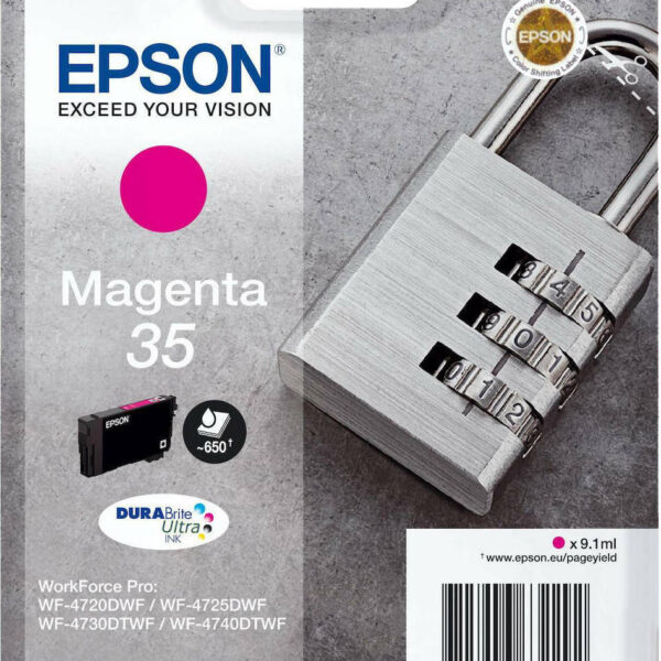Epson 35 Magenta Γνήσιο Μελάνι Εκτυπωτή InkJet Ματζέντα (C13T35834010)