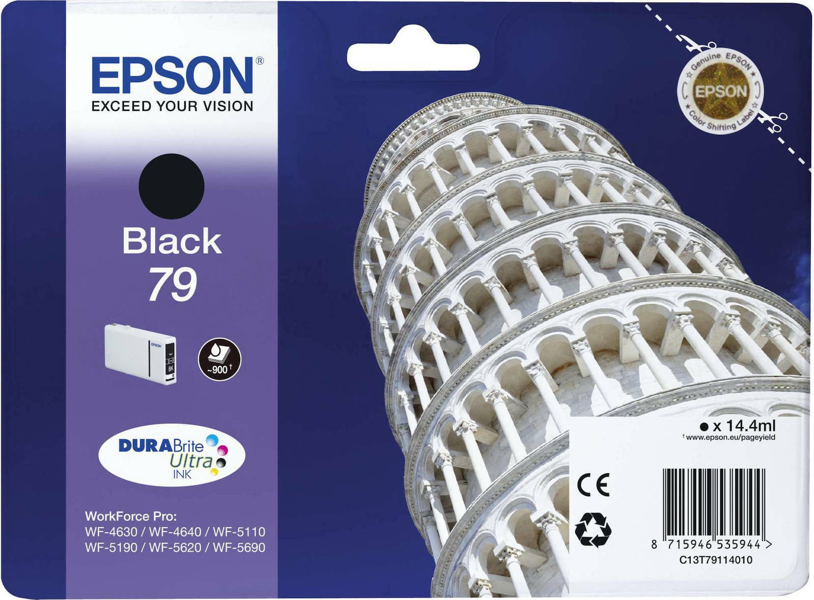 Epson 79 Γνήσιο Μελάνι Εκτυπωτή InkJet Μαύρο (C13T79114010)