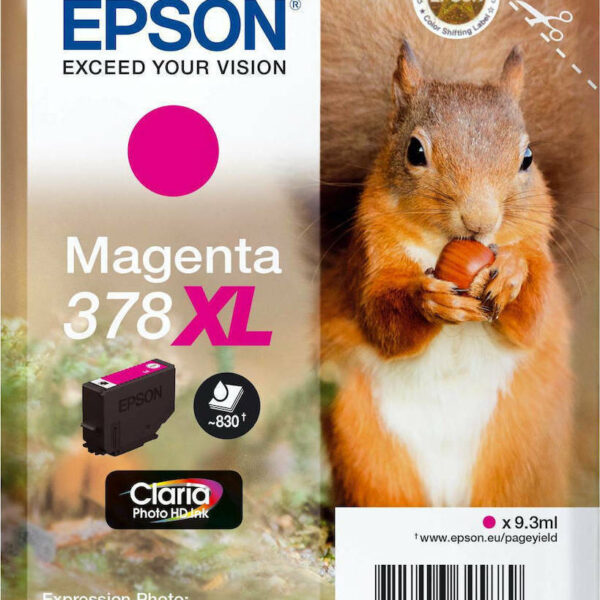 Epson 378XL Γνήσιο Μελάνι Εκτυπωτή InkJet Ματζέντα (C13T37934010)