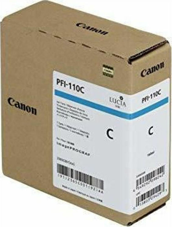 Canon PFI-110 Γνήσιο Μελάνι Εκτυπωτή InkJet Κυανό (2365C001)