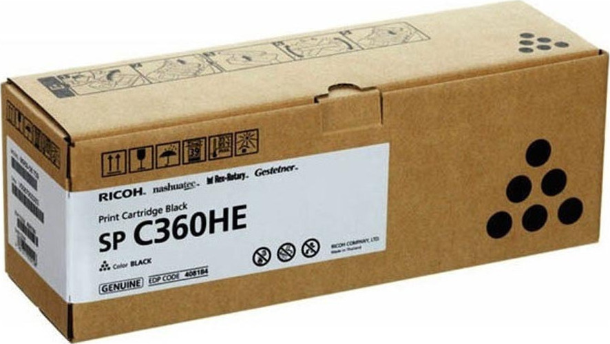Ricoh SP C360HE Γνήσιο Toner Laser Εκτυπωτή Μαύρο High Capacity 7000 Σελίδων (408184)