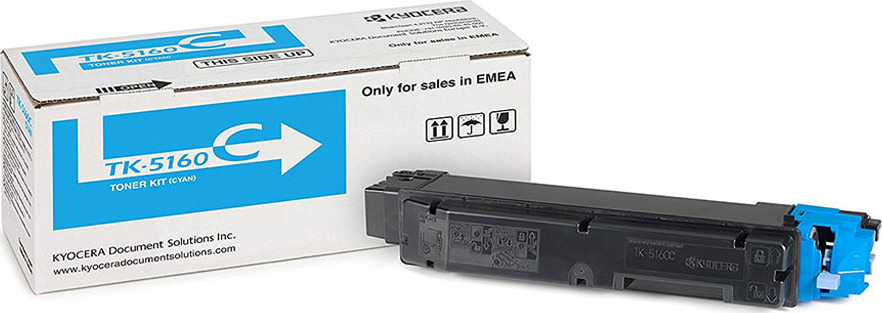 Kyocera TK-5160C Γνήσιο Toner Laser Εκτυπωτή Κυανό 12000 Σελίδων (1T02NTCNL0)