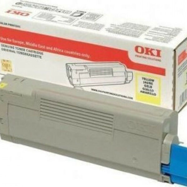 OKI 46490605 Γνήσιο Toner Laser Εκτυπωτή Κίτρινο High Capacity 6000 Σελίδων