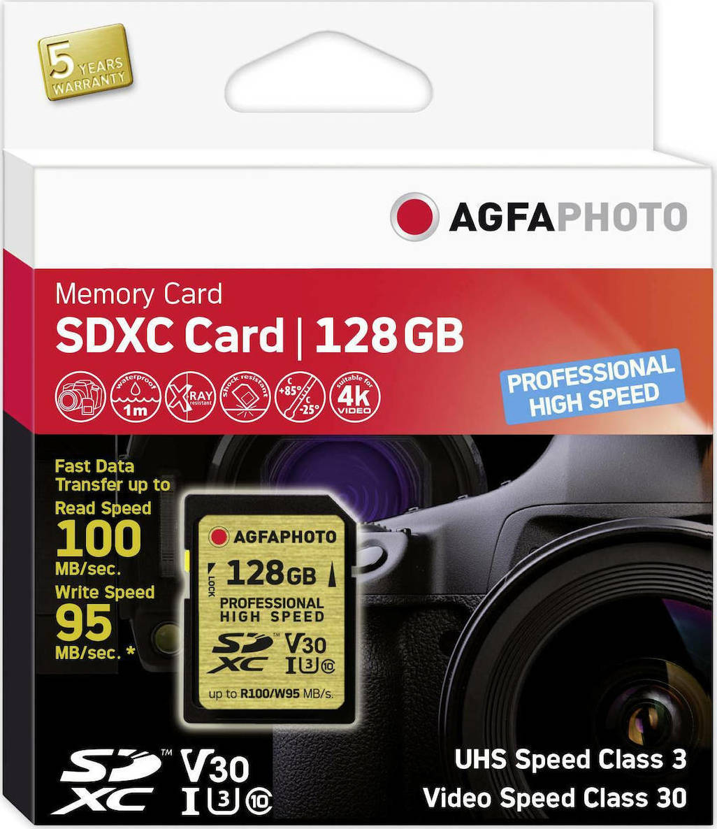 AgfaPhoto Professional High Speed SDXC Class 10 U3 V30