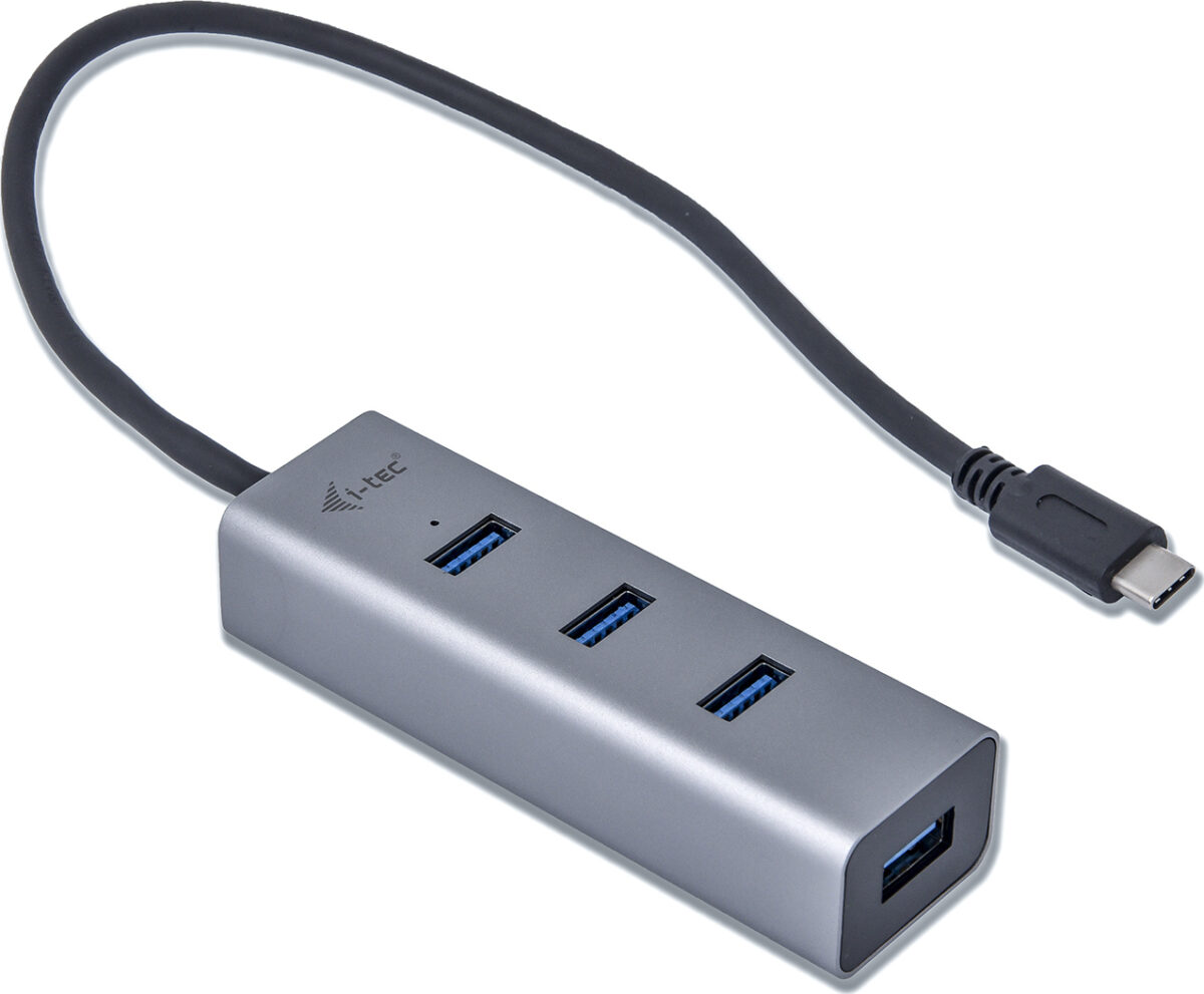 i-tec USB 3.1 Hub 4 Θυρών με σύνδεση USB-C Γκρι - Image 2