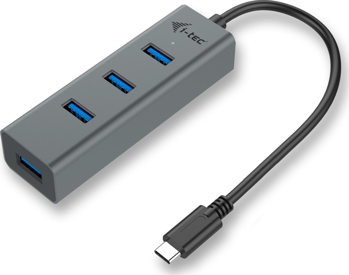 i-tec USB 3.1 Hub 4 Θυρών με σύνδεση USB-C Γκρι - Image 1