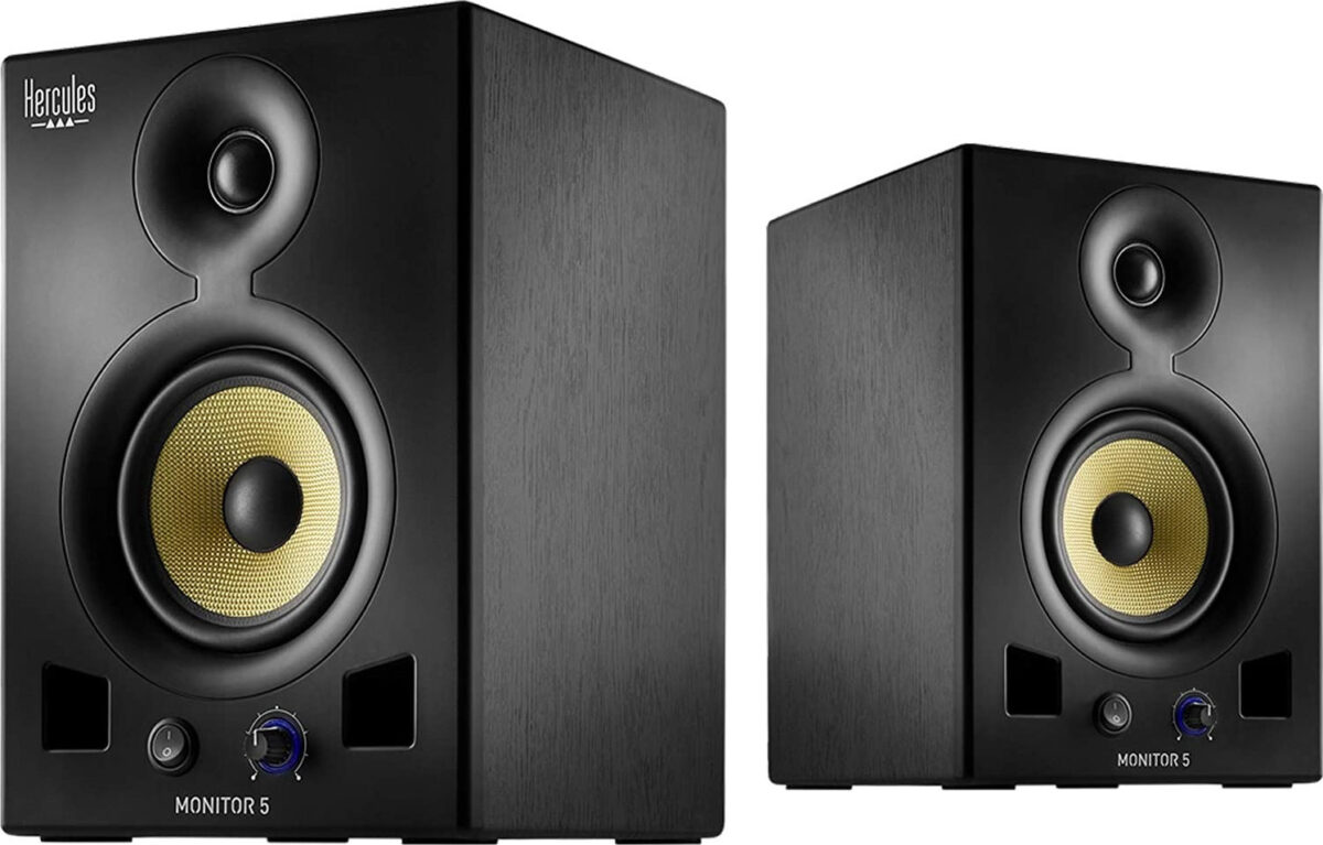 Hercules Monitor 5 Αυτοενισχυόμενα Ηχεία Studio Monitor 2 Δρόμων 160W (Ζεύγος) Μαύρο - Image 3