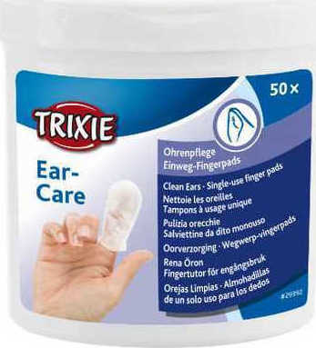 Trixie 50 Μαντηλάκια Σκύλου για Καθαρισμό Αυτιών με Άρωμα Αλόη