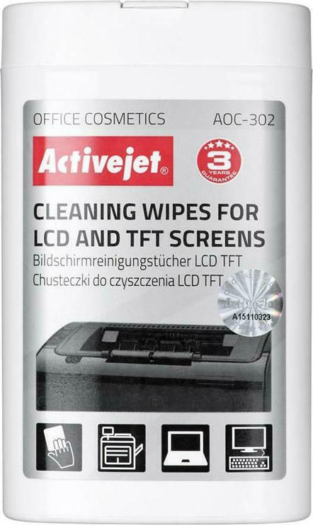 Active Jet Cleaning Wipes for LCD/TFT - 100τμχ