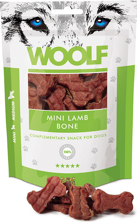Woolf Snacks Mini Bone Λιχουδιά Σκύλου με Αρνί 100gr