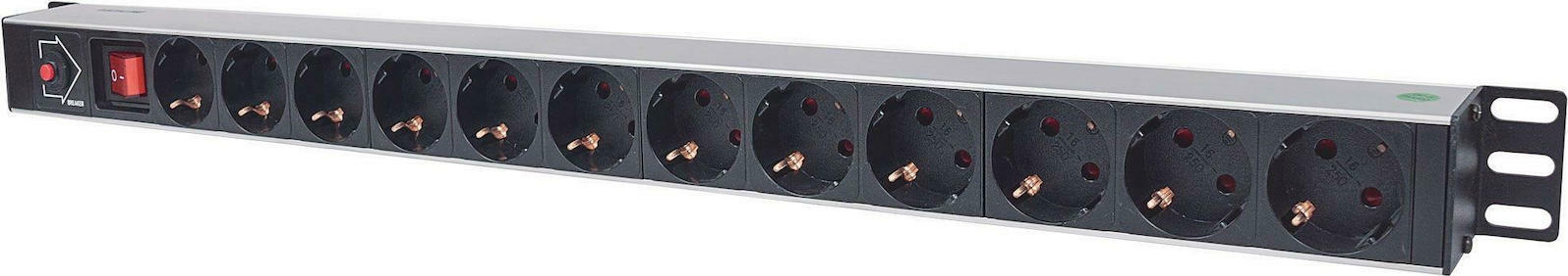 Intellinet Vertical Rackmount 12-Way Power Strip Μαύρο