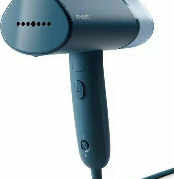 Philips Ατμοκαθαριστής Ρούχων Χειρός 1000W με Δοχείο 100ml Μπλε
