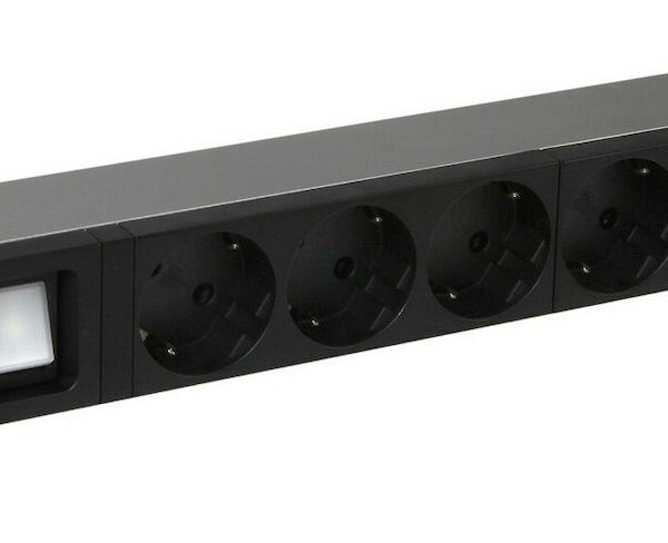 Legrand Πολύπριζο Rack 19" 8 Θέσεων Σούκο με Διακόπτη
