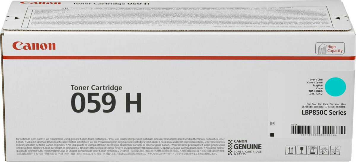 Canon 059H Γνήσιο Toner Laser Εκτυπωτή Κυανό 13500 Σελίδων (3626C001) - Image 2