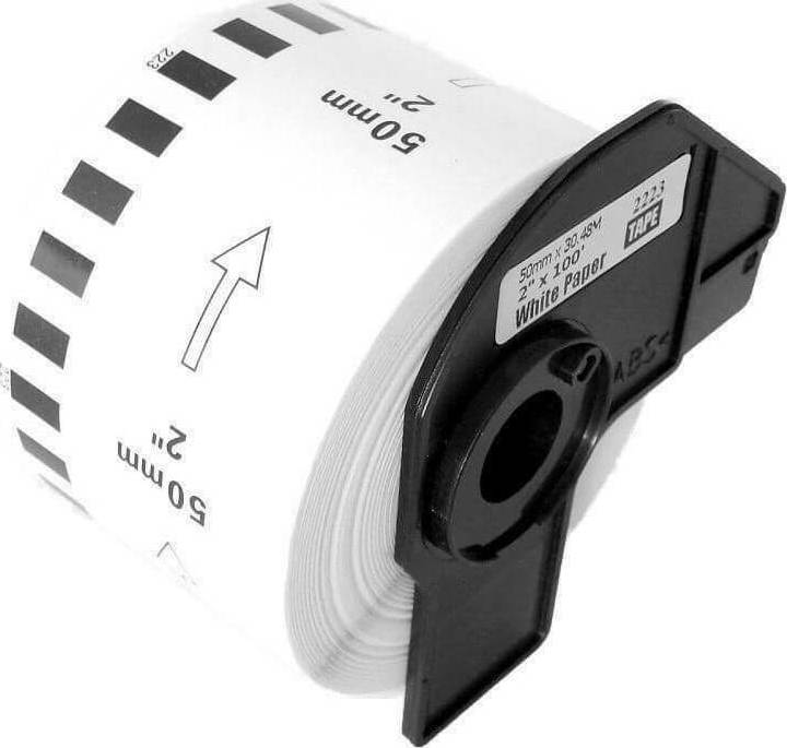 Brother DK22223 Ταινία Ετικετογράφου Συμβατή με Brother 30.5m x 50mm σε Λευκό Χρώμα - Image 1