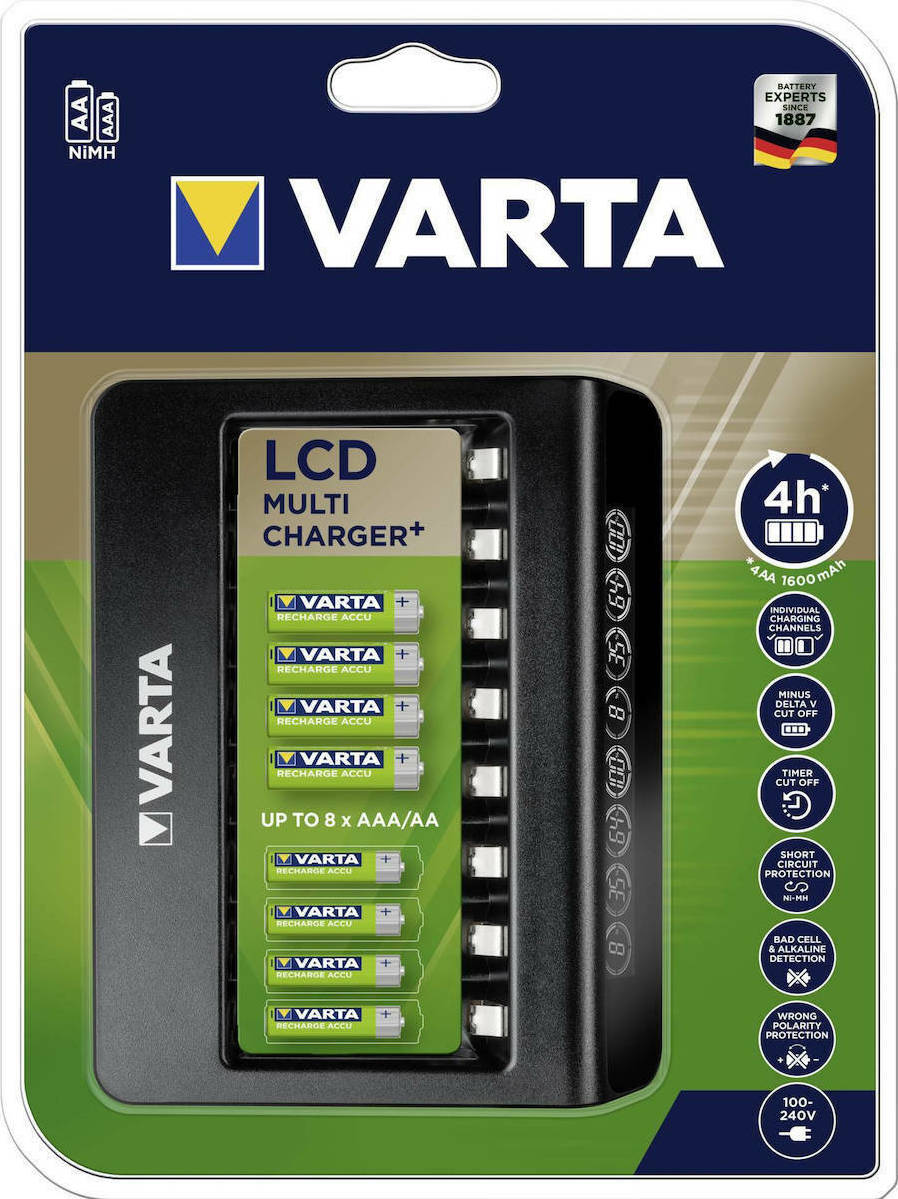 20210817124328_varta_lcd_multi_charger_8_mpatarion_ni_mh_megethous_aa_aaa Varta LCD Multi Charger+ 8 Μπαταριών Ni-MH Μεγέθους AA/AAA - Image 1