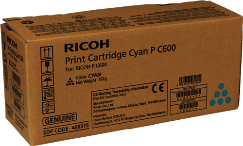 Ricoh 408315 Γνήσιο Toner Laser Εκτυπωτή Κυανό 7700 Σελίδων