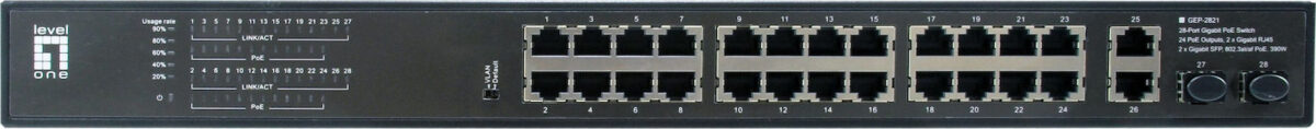 Level One GEP-2821 Unmanaged L2 PoE+ - Image 1