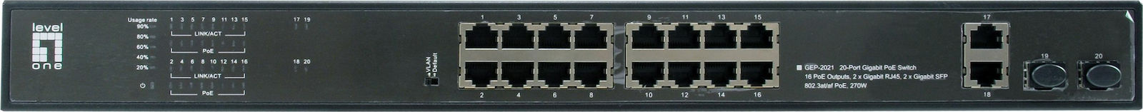 Level One GEP-2021 Unmanaged L2 PoE+ - Image 1