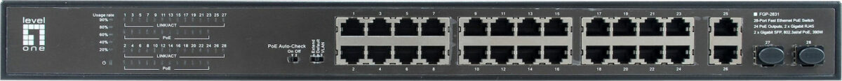 Level One FGP-2831 Unmanaged L2 PoE+ - Image 1