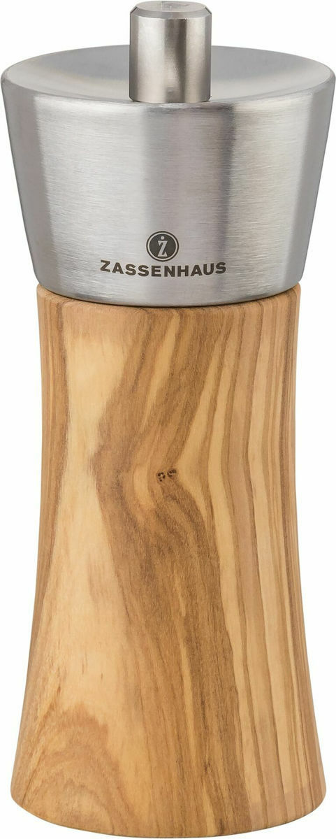 Zassenhaus Augsburg Χειροκίνητος Μύλος Πιπεριού Ξύλινος σε Καφέ Χρώμα 14cm