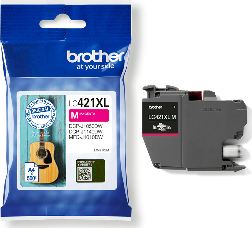 Brother LC421XL Γνήσιο Μελάνι Εκτυπωτή InkJet Ματζέντα (LC-421XLM)
