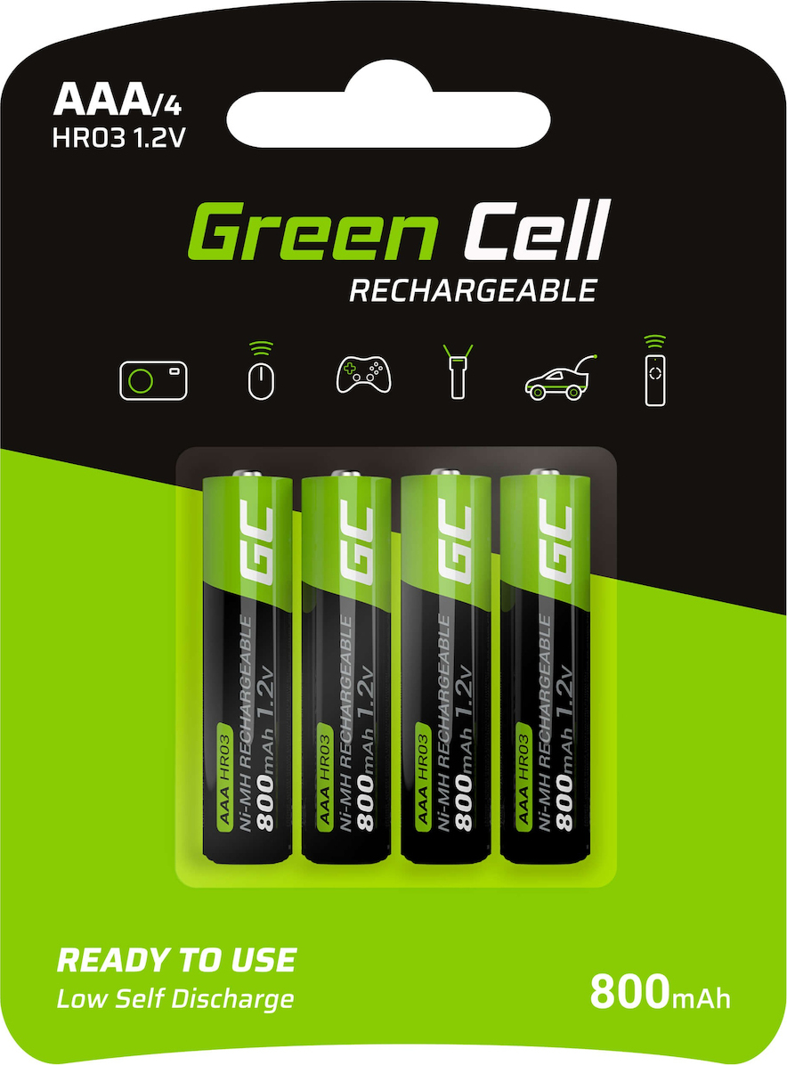 Green Cell AAA 800mAh 1.2V 4τμχ - Image 1
