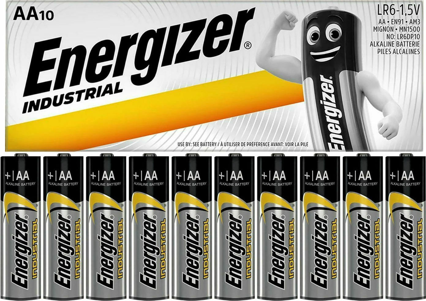 Energizer Industrial AA 1.5V 10τμχ 638469