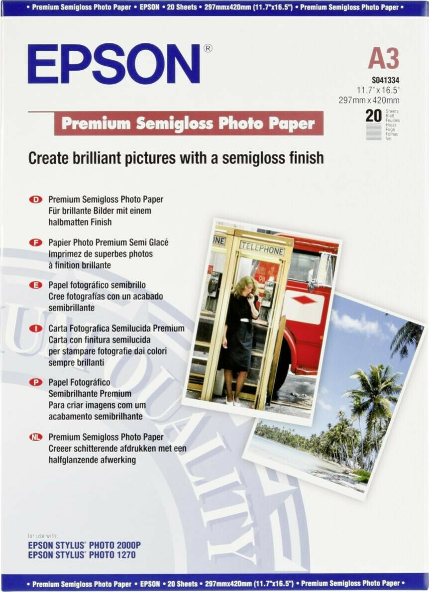 20211014141550_184f9dd9 Epson Premium Semi Gloss Φωτογραφικό Χαρτί A3 251gr/m² για Εκτυπωτές Inkjet 20 Φύλλα - Image 2