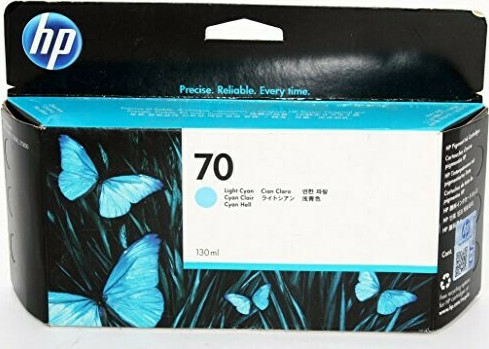 HP 70 Γνήσιο Μελάνι Εκτυπωτή InkJet Ανοιχτό Κυανό (C9390A)