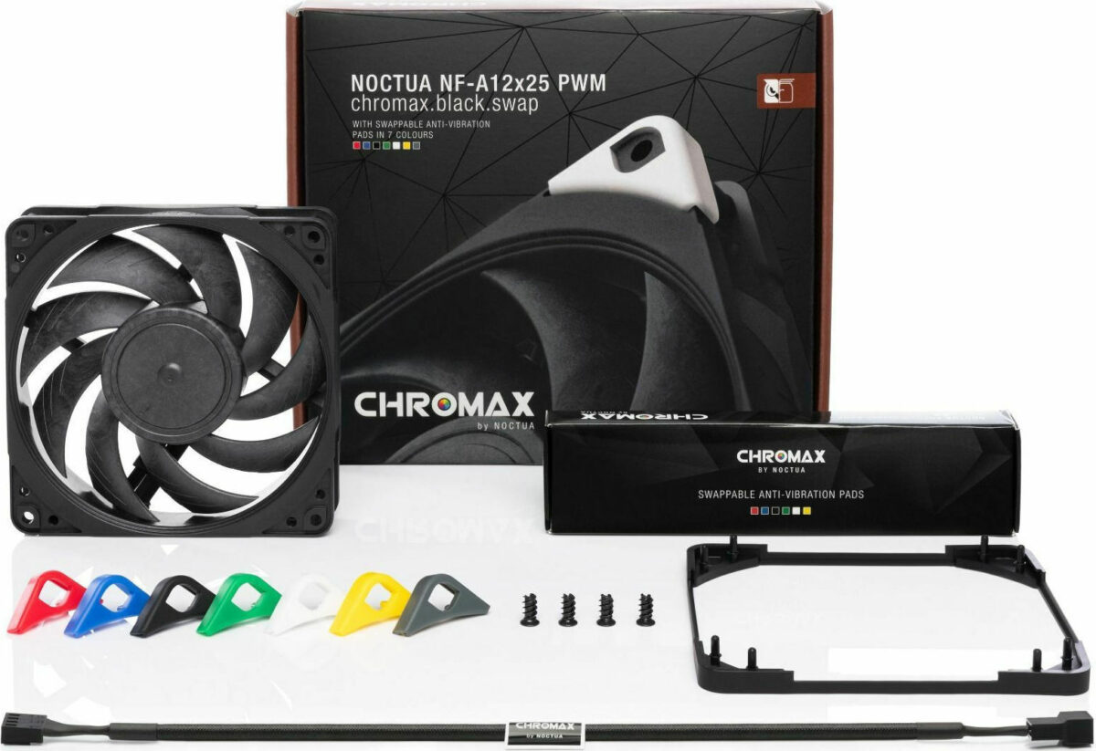 Noctua NF-A12x25 PWM chromax.black.swap Case Fan 120mm - Image 3