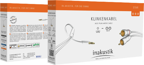 Inakustik Καλώδιο 3.5mm male - RCA male Λευκό 0.75m (0031000075)