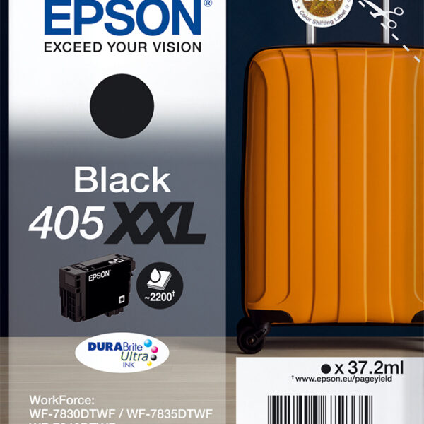 Epson 405XXL Γνήσιο Μελάνι Εκτυπωτή InkJet Μαύρο (C13T02J14020)