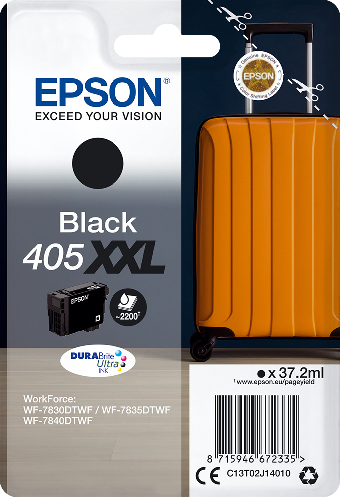 Epson 405XXL Γνήσιο Μελάνι Εκτυπωτή InkJet Μαύρο (C13T02J14020)
