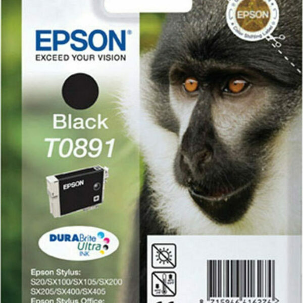 Epson T0891 Γνήσιο Μελάνι Εκτυπωτή InkJet Μαύρο (C13T08914010 C13T08914011)