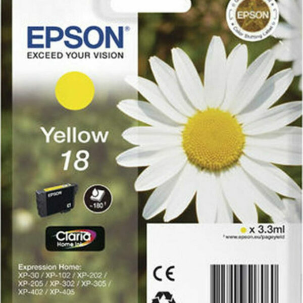 Epson 18 Γνήσιο Μελάνι Εκτυπωτή InkJet Κίτρινο (C13T18044010 C13T18044012)