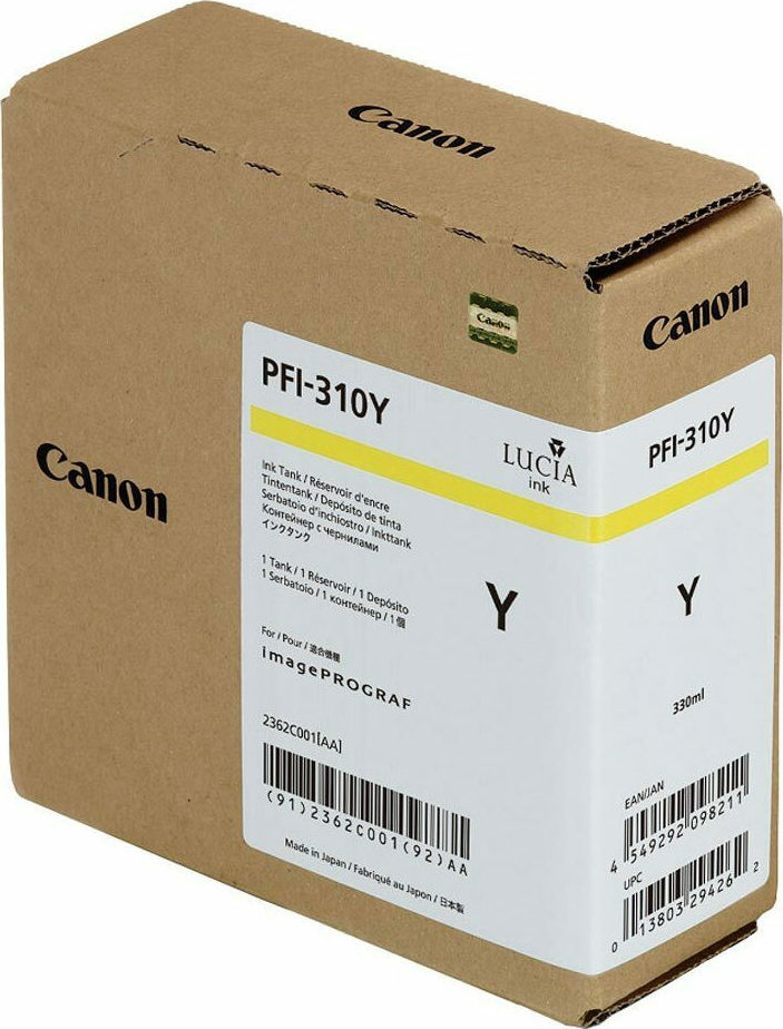 Canon PFI-310 Γνήσιο Μελάνι Εκτυπωτή InkJet Κίτρινο (2362C001)
