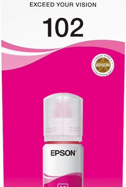 Epson 102 Γνήσιο Μελάνι Εκτυπωτή InkJet Ματζέντα (C13T03R340)