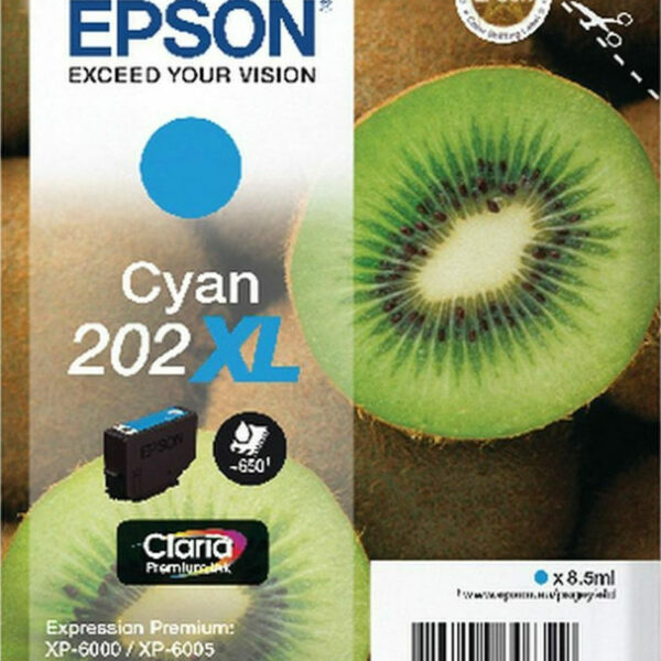 Epson 202XL Γνήσιο Μελάνι Εκτυπωτή InkJet Κυανό (C13T02H24010)