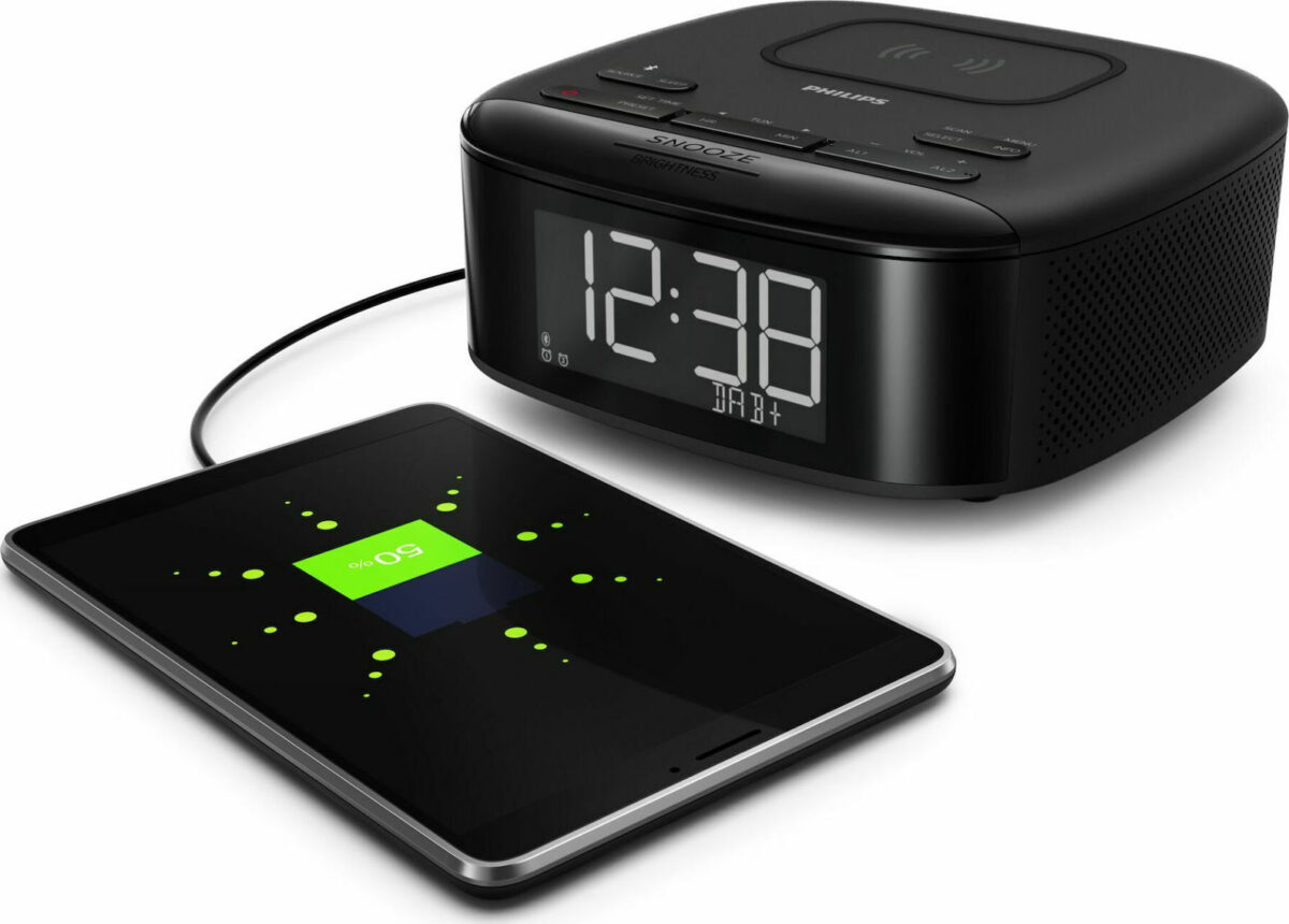 Philips Επιτραπέζιο Ψηφιακό Ρολόι με Ξυπνητήρι, Ραδιόφωνο και Ασύρματη Φόρτιση TAR7705/10 - Image 6