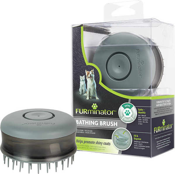 FURminator Bath Brush Χτένα για Διάφορα Μήκη Τρίχας για Περιποίηση Τριχώματος Μαύρο